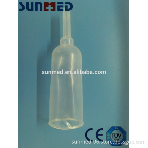 Self adhesive silicone male external catheter